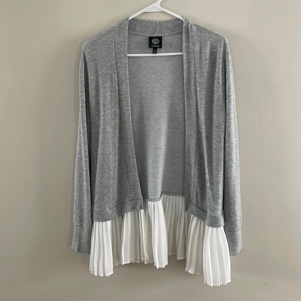 Ruffled Grey Cardigan